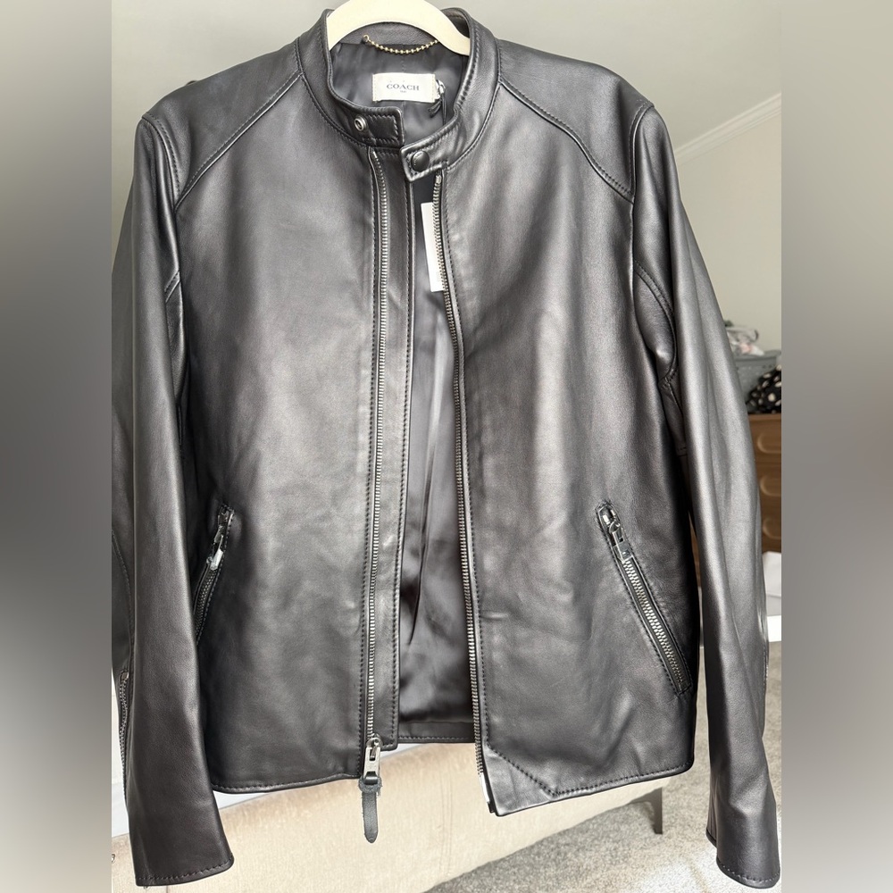 *NWT* Coach Black Leather Jacket